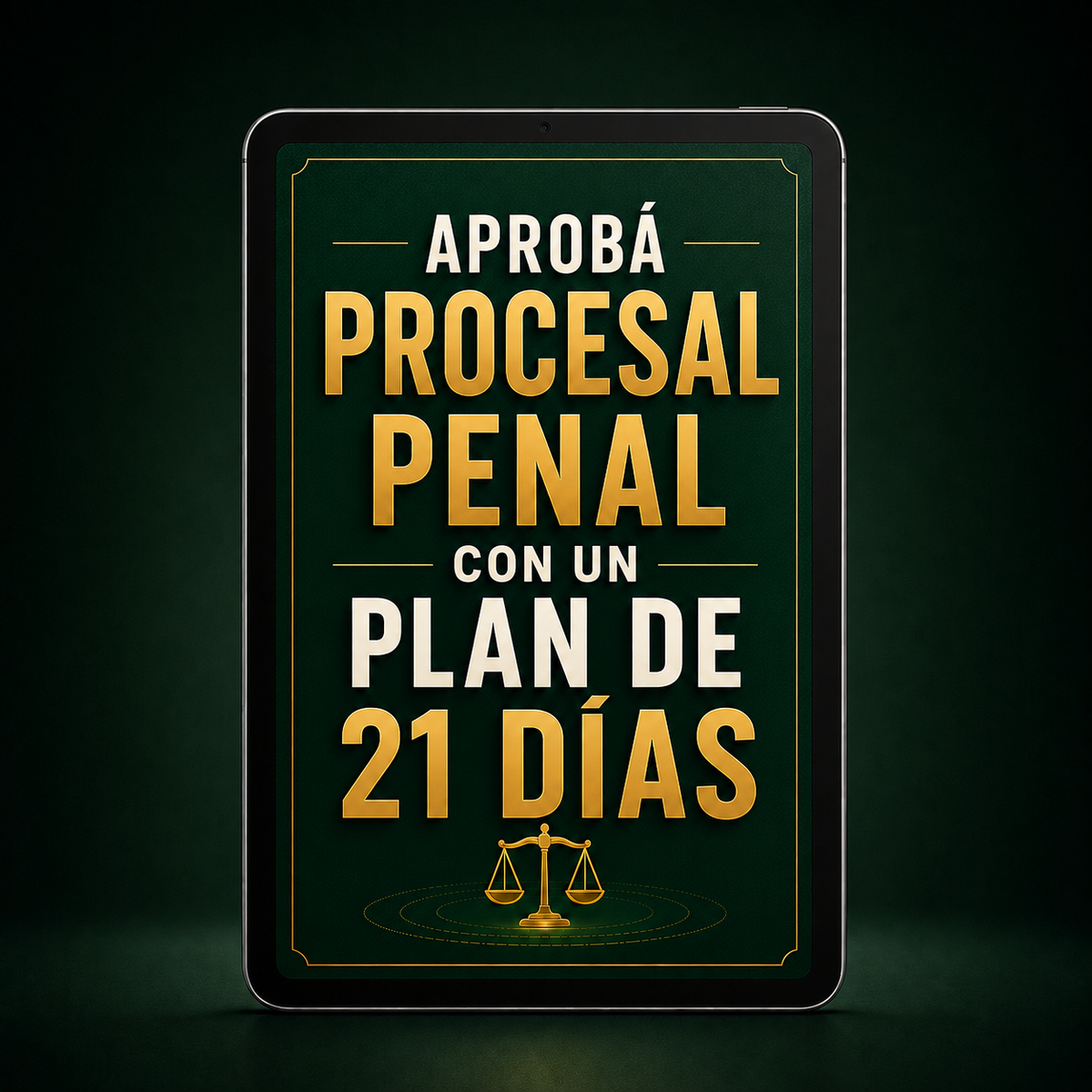 APROBÁ PROCESAL PENAL CON UN PLAN DE 21 DÍAS